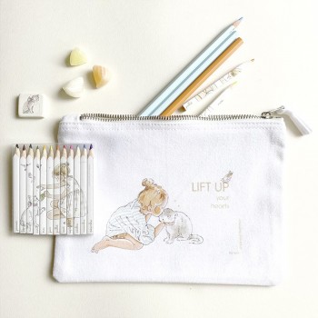 Petit kit gomme et crayons de couleur