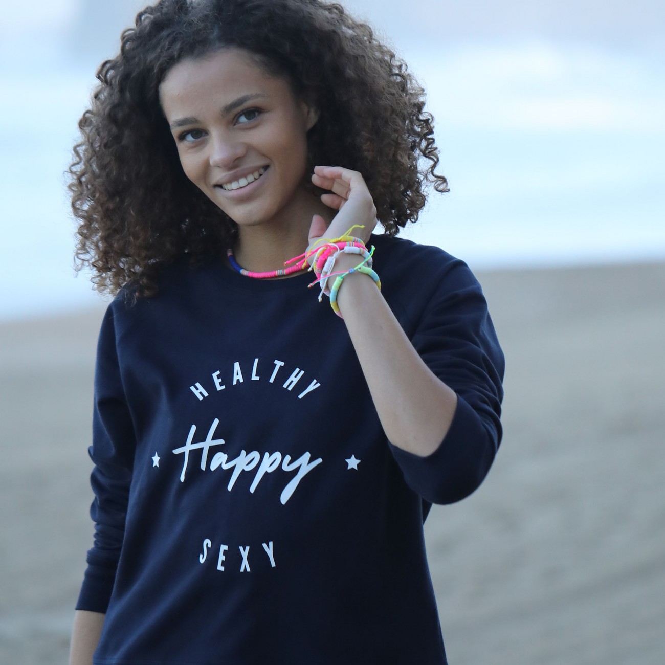 Sweat Shirt HEALTHY HAPPY SEXY Sweat Shirt HEALTHY HAPPY SEXY