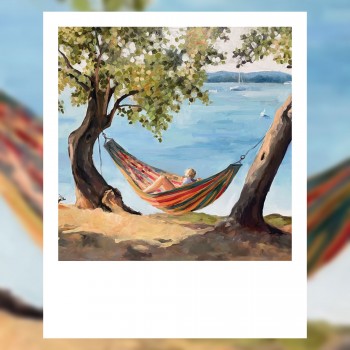 Carte postale "Hamac rayé"